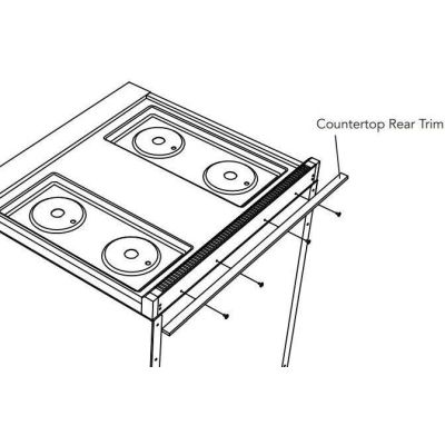 Viking P60CRTSS - 60" Countertrop Rear Trim-Stainless