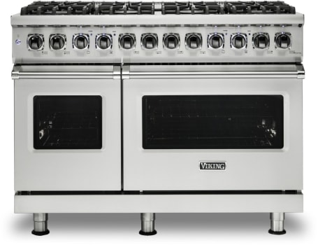 Viking VDR54848BVABBLP - 48"W./24"D. Dual Fuel Self-Clean Sealed Burner Range-8 Burners-Valentine-LP w/Brushed Brass