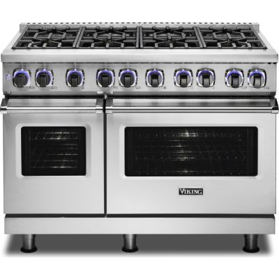 Viking VDR74828BSB - 48"W./24"D. Dual Fuel Sealed Burner Range-8 Burners-Slate Blue