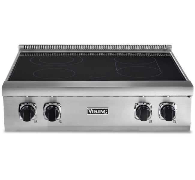 Viking VERT53044BSSBB - 30"W. Electric Rangetop-4 Elements - Stainless Steel w/Brushed Brass
