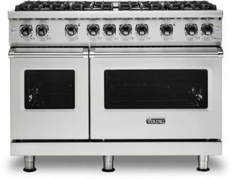 Viking VGR54848BSQBBLP - 48"W./24"D. Gas Sealed Burner Range-8 Burners-Squall-LP w/Brushed Brass