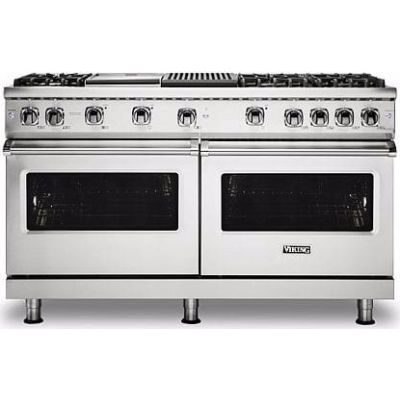 Viking VGR56046GQVABBLP - 60"W./24"D. Gas Sealed Burner Range-6 Burners/Griddle&Grill-Valentine-LP w/Brushed Brass