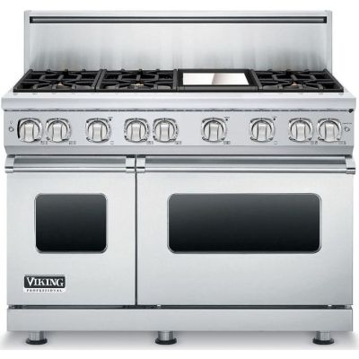 Viking VGR74826GCS - 48"W./24"D. Gas Sealed Burner Range-6 Burners-Cast Black
