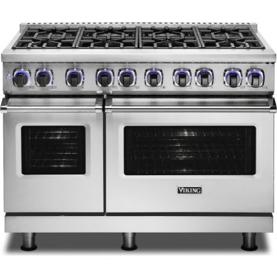 Viking VGR74828BCS - 48"W./24"D. Gas Sealed Burner Range-8 Burners-Cast Black