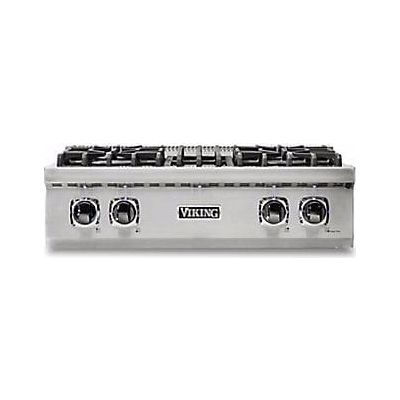 Viking VRT53044BSSBB - 30"W./24"D. Gas Sealed Burner Rangetop-4 Burners-Stainless w/Brushed Brass