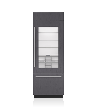 Sub-Zero CL3050UG/O/R — 30" Classic Over-and-Under Refrigerator/Freezer with Glass Door - Panel Ready - Right Hinge