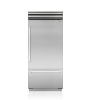 Sub-Zero CL3650UID/S/T/R — 36" Classic Over-and-Under Refrigerator/Freezer with Internal Dispenser - Stainless Steel - Tubular Handle - Right Hinge