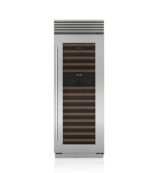 Sub-Zero CL3050W/S/P/L — 30" Classic Wine Storage - Stainless Steel - Pro Handle - Left Hinge
