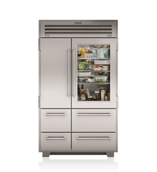 Sub-Zero PRO4850A — 48" Pro Refrigerator/Freezer with Glass Door - High Altitude - Stainless Steel