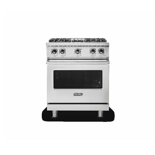 30″W./24″D. Gas Sealed Burner Range-4 Burners-White-LP
