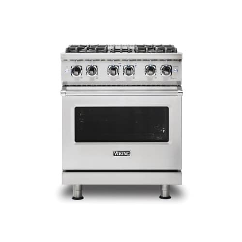 30″An./24″D. Dual Fuel Self-Clean Sealed Burner Range-4 Burners-Stainless-LP